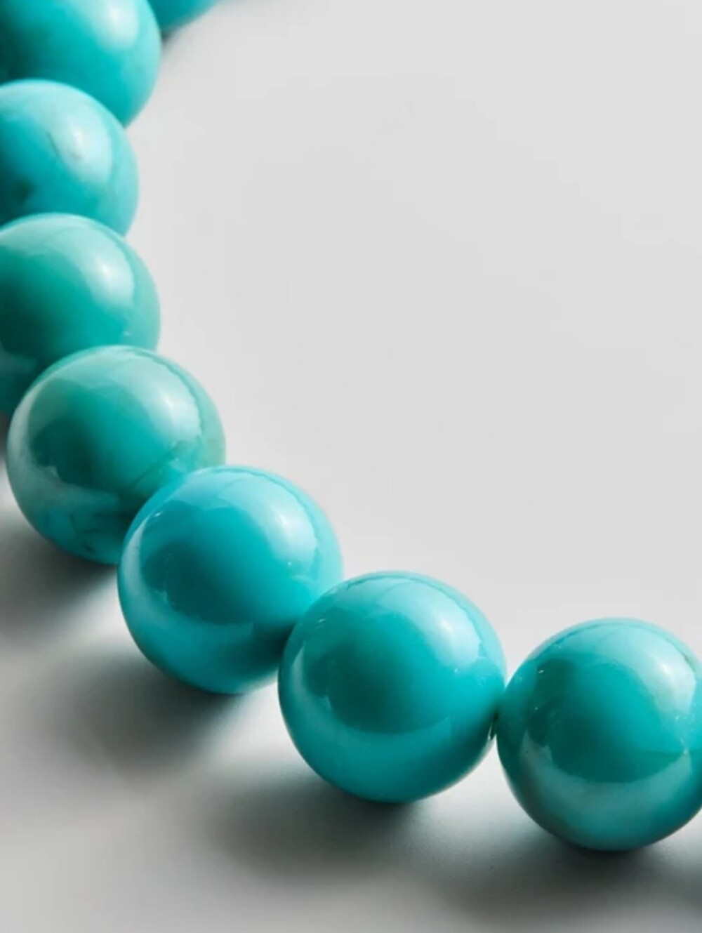 Mayamar Turquoise Round Bead Necklace (Model MM-01734) 16 Inc $120 - Picture 3 of 8